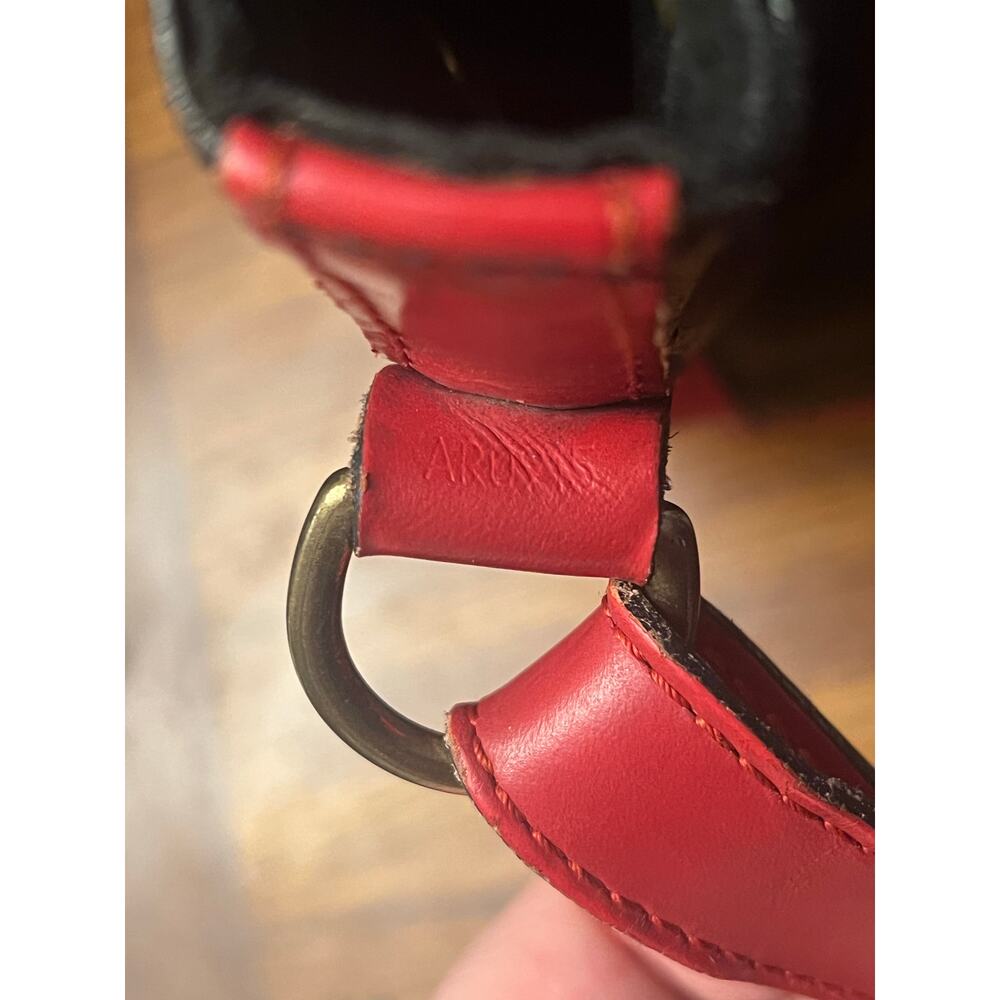 Louis Vuitton Vintage Noe Bucket Bag Black Red Epi Leather 1995 Large Shoulder - Picture 4 of 16